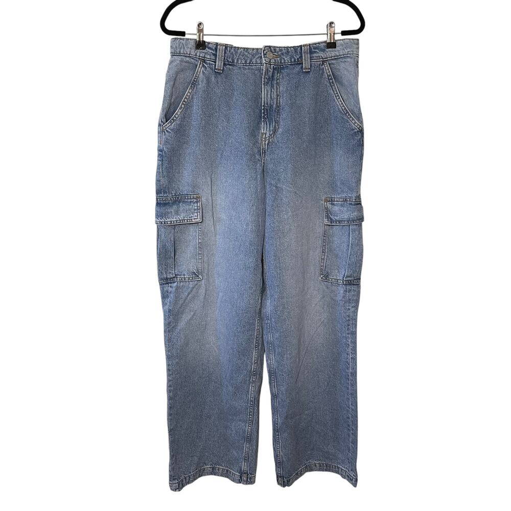 Divided H&M 90s Baggy Jeans Carpenter Light Wash 10 NEW